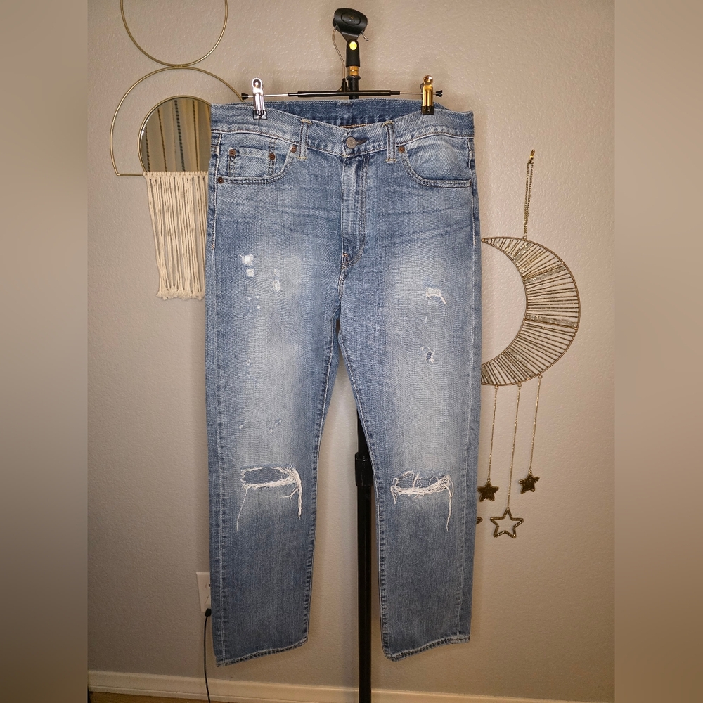 Levi's Light Blue Distressed Slim Jeans